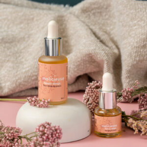 Sérum visage Douceur Exotique de Malicieuse, soin naturel fabriqué à Neuchâtel