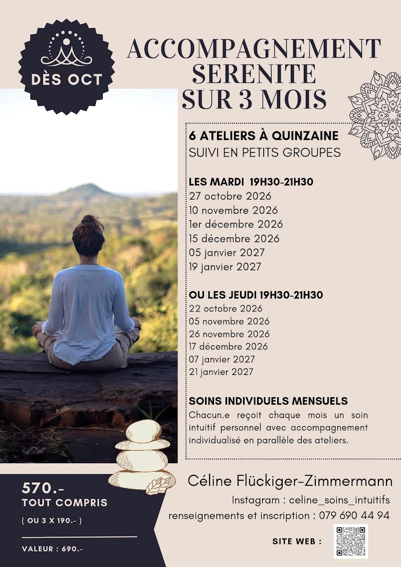 Flyer : Accompagnement sérénité avec Céline, jeudi 22 octobre